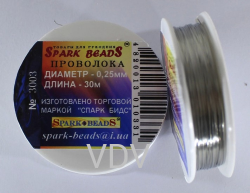 Проволока (Україна) 0.25 мм (30 м) срібло №3003