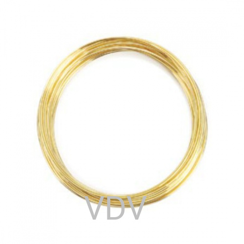 347А-050 Ювелірна струна, дріт (0.62 мм, 32 витка, 14,1 г) золото, Beadalon