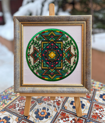 ТН-1432 "Мандала. Дерево життя" (набір для вишивання бісером Preciosa, рубкою, паєтками) 20х20 см