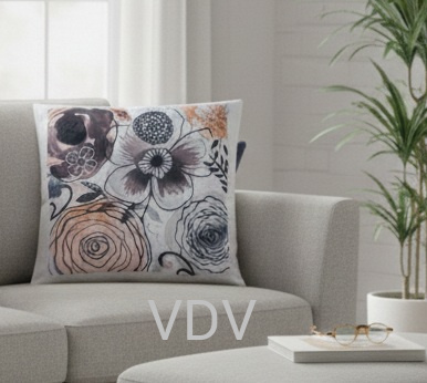 ГПМ-041 Чохол для інтер'єрної подушки (Вінтаж) 40х40 см