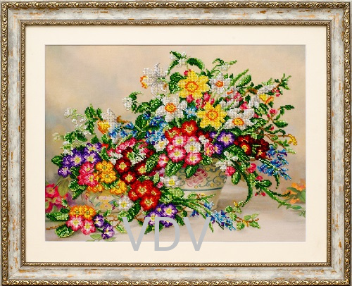 ТН-0496 "Весняна феєрія" (набір для вишивання бісером) 42х32 см. Вишивка Квіти