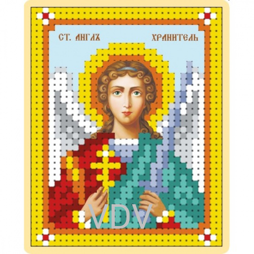 КВ ТН-0935 "Святкова пташка" (вишита картина бісером Preciosa (Чехія)  6.5x8 см