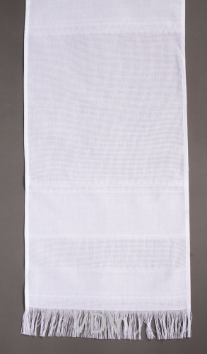 Білий рушник для вишивки 0.33х0.95 м (весільний, великодній, обрядовий) (пе+бв)