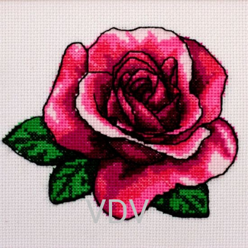 М-0221 "Троянда" (набір для вишивання муліне акрил) 15х15 см