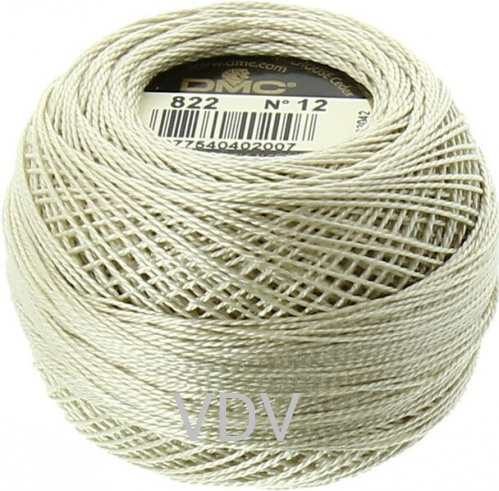 822 Нитка DMC Pearl Cotton (10х120 м) 100% бавовна, арт.116/12