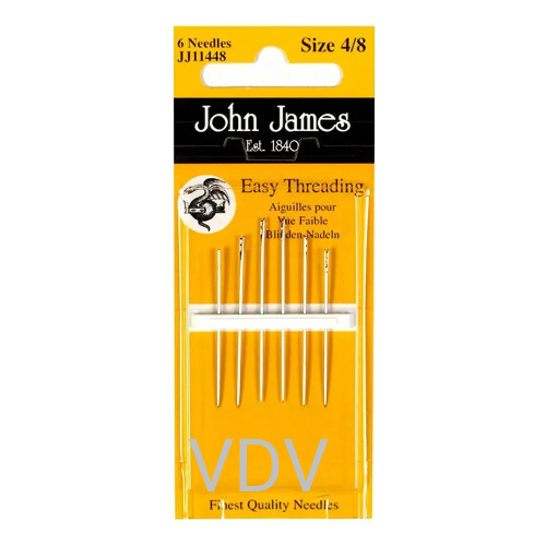JJ11448 Голка для слабозорих №4/8 (1 блістер х 6 голок) JohnJames (Англія)