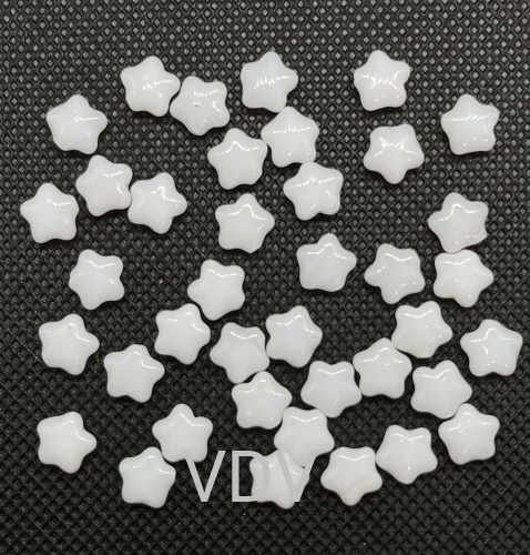 111-30380-00-8мм-02010 Намистини Зірочки (білий непрозорий) (10 г)