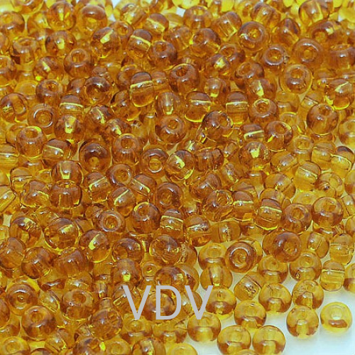 111-13/0-10070 Бісер Чехія (прозорий, бурштиновий) 10 г