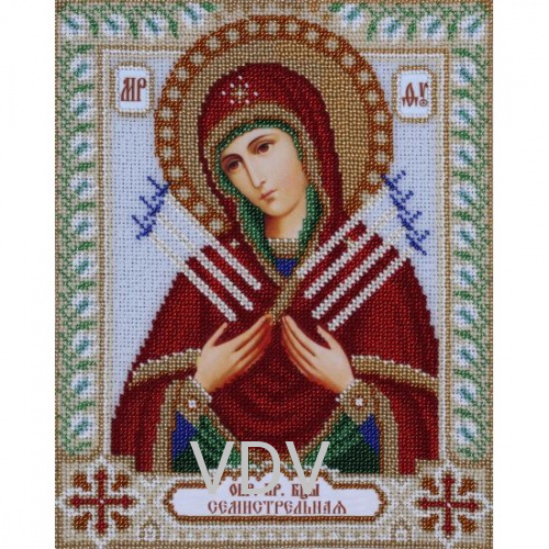 ТН-0386 "Ікона Божої Матері "Семистрільна" (набір для вишивання бісером) 22x28 см