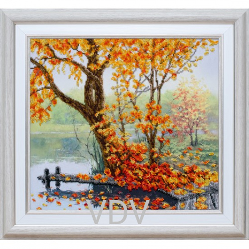 КВ Т-1052 "Осінній затишок" (вишита картина бісером Preciosa (Чехія) 33х30 см