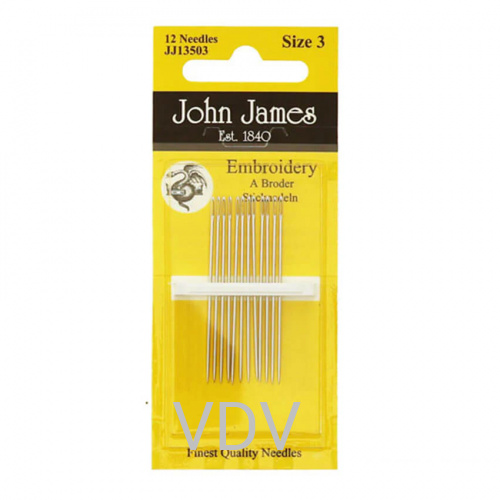JJ13503 Голка вишивальна №3(1 блістер х 12голок) JohnJames (Англія)