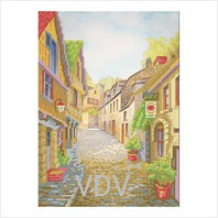 КВ Т-0063 "Вуличка Львова" (вишита картина бісером Preciosa (Чехія)) Б/Б 21х29 см