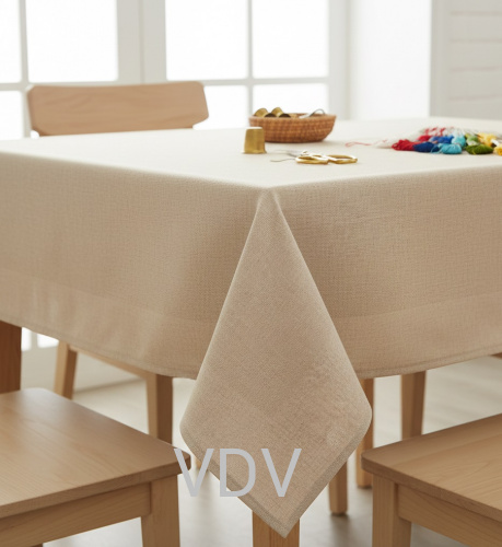 Лляна скатертина під вишивку нитками (2.30х1.50 м) (п/е+б/в) 