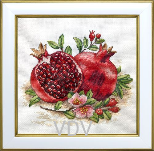 КВ М-0307 "Гранат" (вишита картина муліне ДМС) 20х20 см