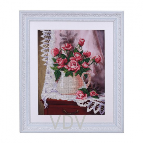 КВ Т-0059 "Троянди" (вишита картина бісером Preciosa (Чехія) 28х36 см