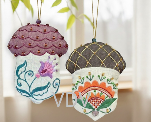 М-0360 "Жолуді" (набір для виготовлення іграшки, декоративна вишивка, 2 шт. в комплекті) 9х12 см