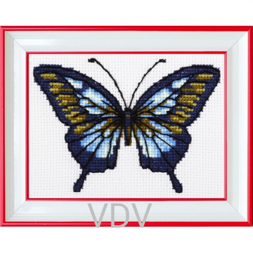 КВ М-0215 "Метелик" (вишита картина муліне акрил) 11х15 см