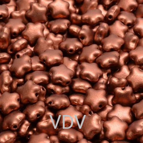 111-30380-00-6мм-00030-01750 Намистини Зірочки (мідь) (10 г)