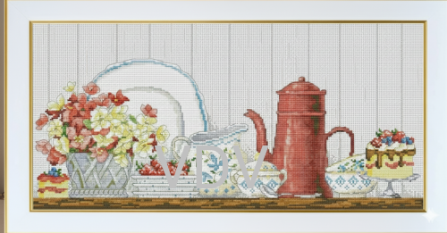 М-0283 "Сонячний ранок" (набір для вишивання муліне ДМС) 38х18 см. Вишивка Кава.