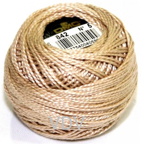842 Нитка DMC Pearl Cotton (10х45 м) 100% бавовна, арт.116/5