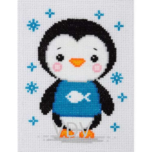 М-0235 "Пінгвінчик" (набір для вишивання муліне акрил) 11х15 см