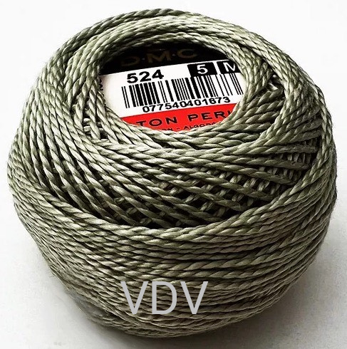 524 Нитка DMC Pearl Cotton (10х45 м) 100% бавовна, арт.116/5 524 Нитка DMC Pearl Cotton (10х45 м) 100% бавовна, арт.116/5