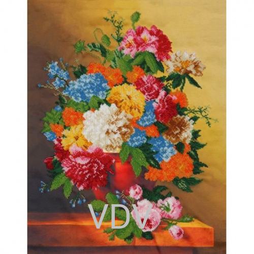 Т-0573 "Осінні квіти" (схема для вишивання бісером) 40x50 см