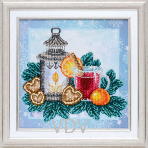 КВ Т-1215 "Зимовий затишок" (вишита картина бісером Preciosa (Чехія) 30х30 см