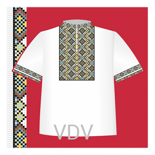 СХ2-006 Схема для вишивання сорочки-вишиванки для хлопчика ВДВ (122-140 см), паперова