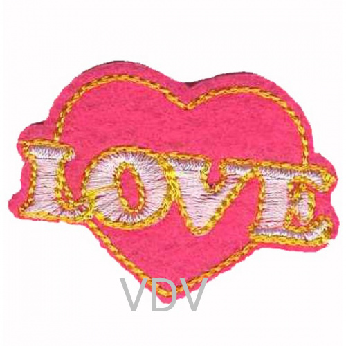 Термоаплікація клейова "LOVE" 50х36 мм уп. 5 шт) ТА-4301 
