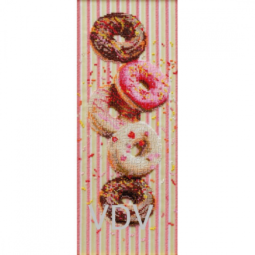 КВ Т-1318 "Пончики" (вишита картина бісером Preciosa (Чехія) 15x37 см