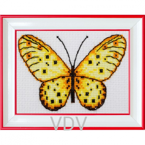 КВ М-0217 "Метелик" (вишита картина муліне акрил) 11х15 см