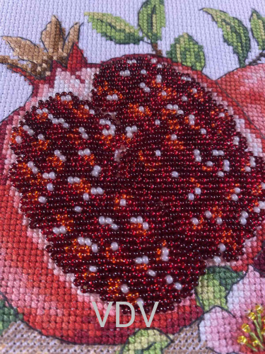 Електронна схема М-0307 "Гранат" (PDF-схема для вишивання муліне ДМС) 20х20 см фото 2
