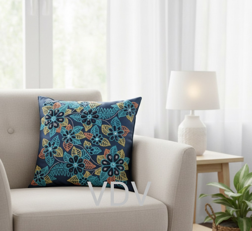 ТН-0640 Декоративна подушка (набір для вишивання бісером та паєтками) 40х40 см