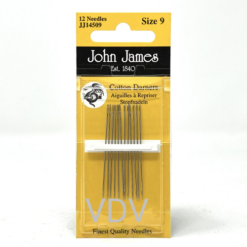 JJ14509 Голка для штопання №9 (1 блістер х 12 голок) JohnJames (Англія)