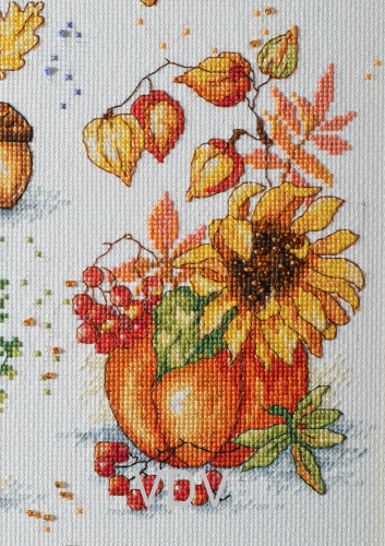 Електронна схема М-0294 "Осінній вернісаж" (PDF-схема для вишивання муліне ДМС) 30х37 см фото 2