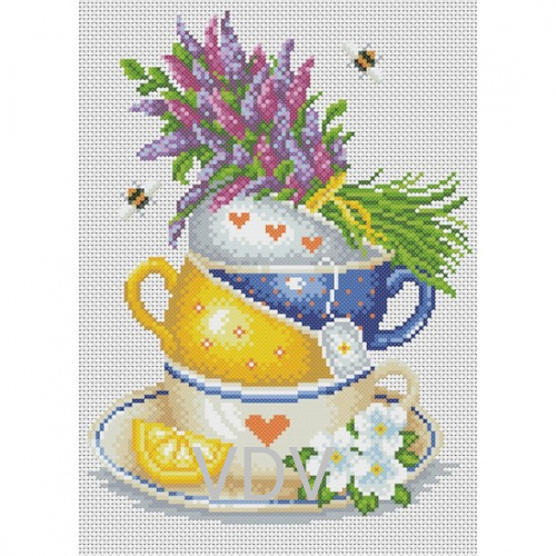 М-1230 "Трав’яний чай" (набір для вишивання муліне ДМС) 15x21 см
