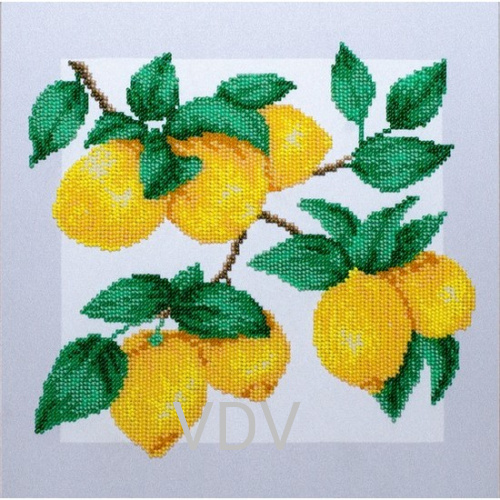 Т-1135 "Лимони" (схема для вишивання бісером) 26.5х26.5 см