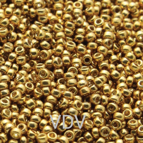 RR-4203 Бісер Miyuki Round Rocailles 15/0 (металізований червоне золото) 50 г