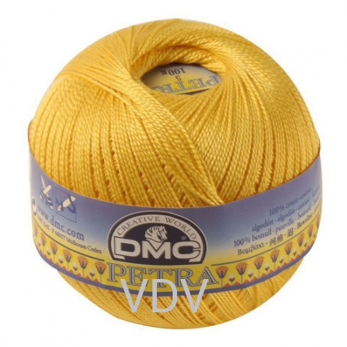 5742 Пряжа DMC (Франція) Petra №5 (100 г/400 м) 100% бавовна (жовтий)