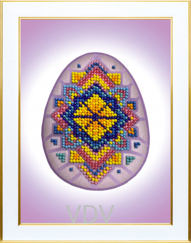 Т-1422 "Великоднє яйце Лавандове" (схема для вишивання бісером) 11х15 см