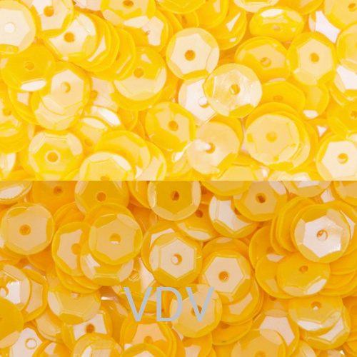 Паєтки (Дубаї) шестигранні 6 мм Мікс 30 (Жовтий пастельний) (10 уп. по 5 г)