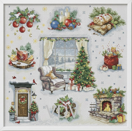 М-0385 "Магія Різдва" (набір для вишивання муліне ДМС) 38х38 см