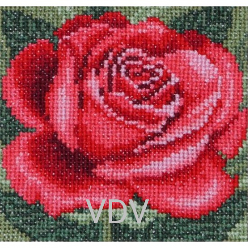 М-0084 "Троянда" (набір для вишивання муліне ДМС) 10x10 см