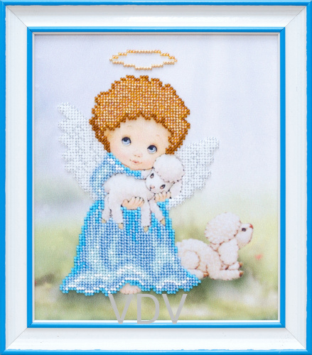 КВ Т-0313 "Янголятко" (вишита картина бісером Preciosa (Чехія) 18х21 см