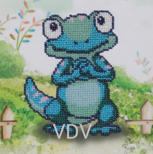 Т-0490 "Хамелеончик" (схема для вишивання бісером) 10x21 см