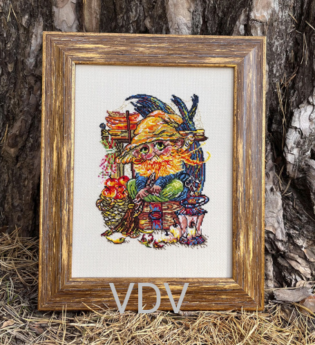 М-0263 "Домовик" (набір для вишивання муліне ДМС) на тканині Zweigart 3251/770 15х21 см