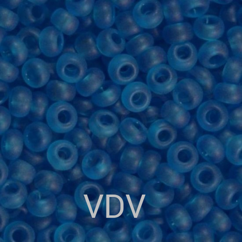 168-15/0-60150 Бісер Чехія (прозорий матовий, морська хвиля) 10 г