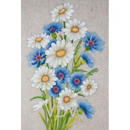 ДГ-0002 "Ромашки та волошки" (схема для вишивання декоративною вишивкою) 22х32 см