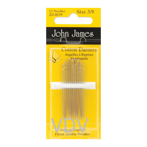 JJ14539 Голка для штопання №3/9 (1 блістер х 12 голок) JohnJames (Англія)